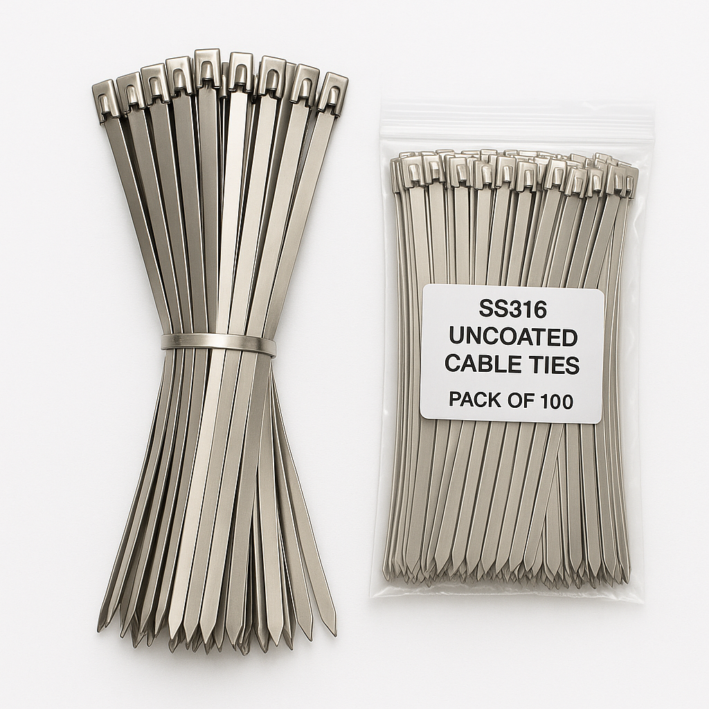 Stainless Steel 316 Cable Ties (100 pack)